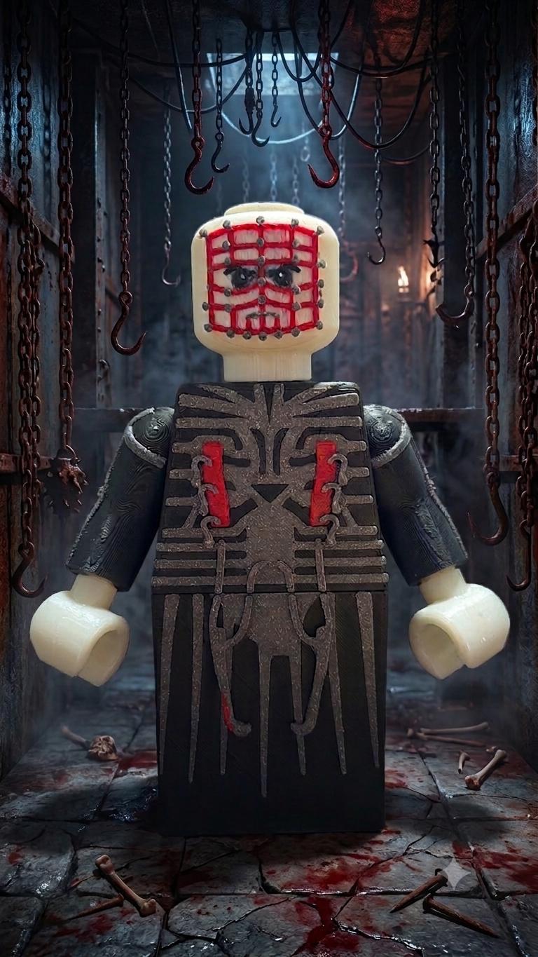 3D Printed Full Size Lego Minifig Pinhead | Hellraiser Cenobite