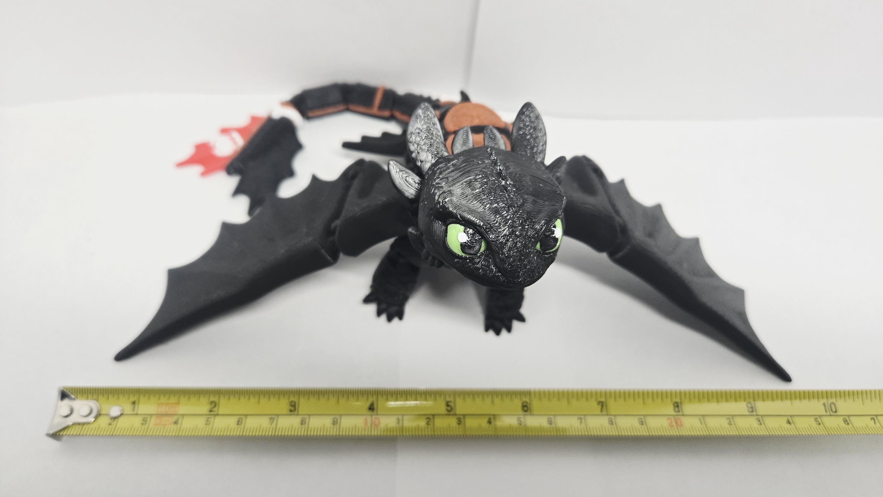 How To Train Your Dragon "Toothless" Flexi Dragon | HTTYD 3D Printed Collectible