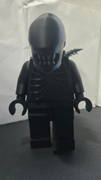 Straight front view of the scaled oversized Alien Xenomorph figure showcasing the ribbed torso detail