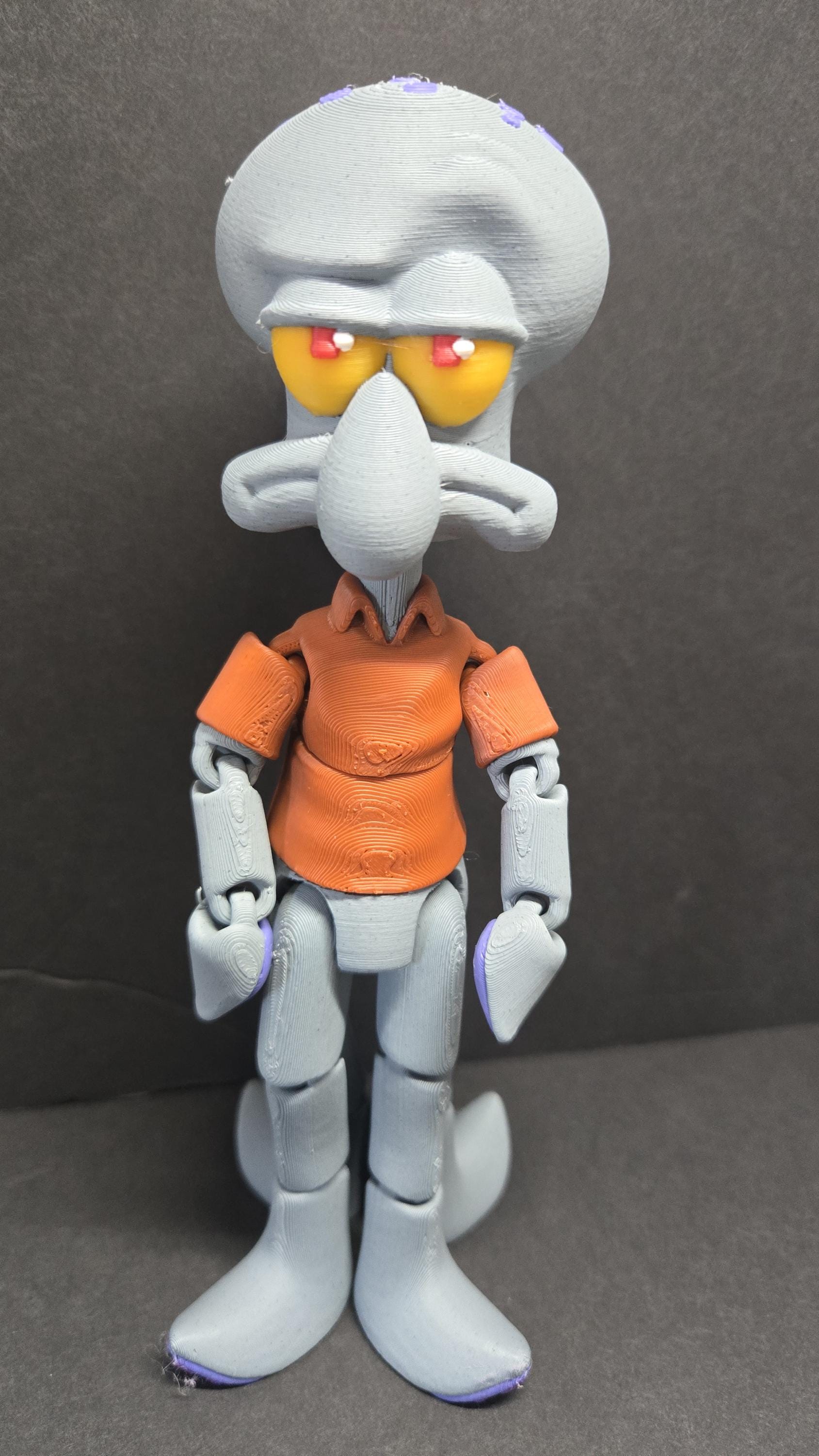 Straight front view of the articulated cartoon neighbor flexi figure