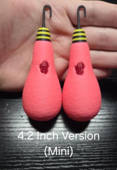 Comparison shot showing the standard size and the 4.2-inch mini variant of the cotton candy cocoon prop