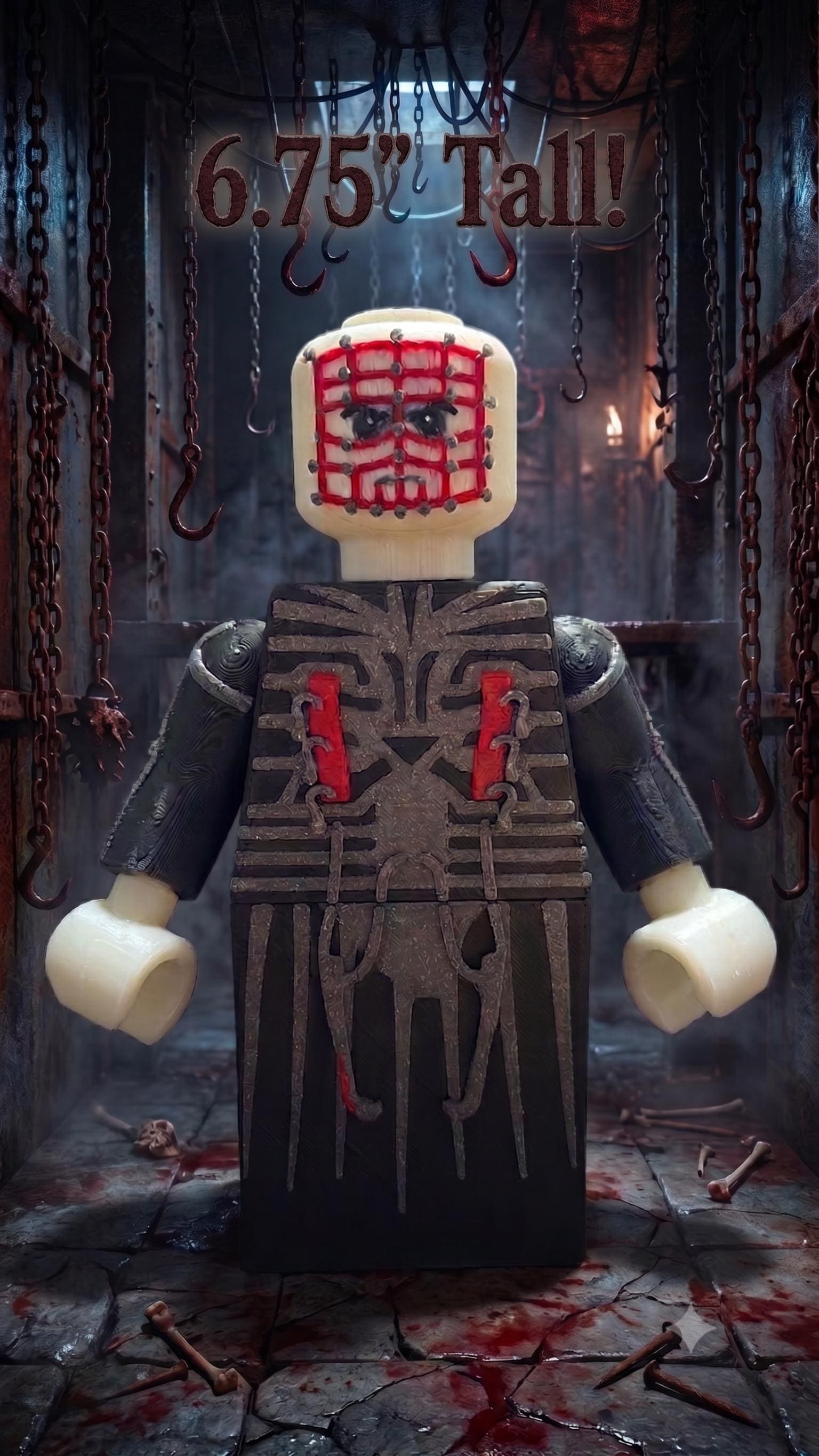 3D Printed Full Size Lego Minifig Pinhead | Hellraiser Cenobite