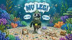 The 3D printed fish character famous for shouting My Leg displayed in a fun, underwater-themed coral diorama