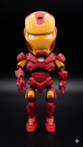Full-color 3D printed Marvel Avengers Iron Man flexi figure standing upright on a flat surface as the main product view