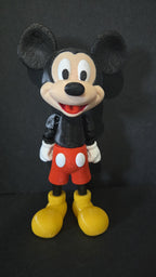 Full-color 3D printed Mickey Mouse flexi figure standing upright for a complete front view