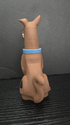 Rear view of the Scooby-Doo brick megafig showing back spots and tail details