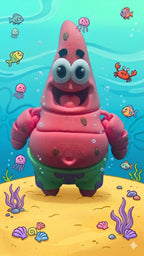 Star flexi figure standing on the ocean floor in a cartoon-themed diorama background