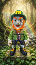 Full-color 3D printed Leprechaun horror flexi figure standing upright on a flat surface as the main product view